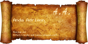 Anda Adrienn névjegykártya