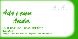 adrienn anda business card